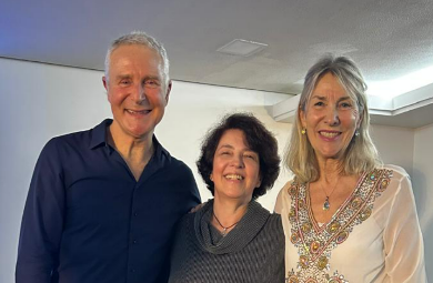 Monica Martins com Anders Holte e Cacina Meadu